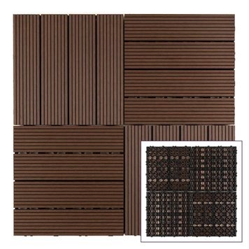 Композитная плитка WPC каштан 30*30CM*2СM (D) PanelHome-00001710 991943778 фото