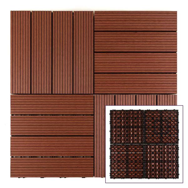 Композитная плитка WPC тик 30*30CM*2СM (D) PanelHome-00001712 991943776 фото