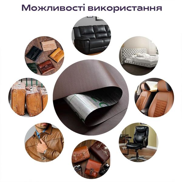 Самоклеющая экокожа в рулоне 1.37*1m*0.5mm BROWN (D) PanelHome-00001360 991943768 фото