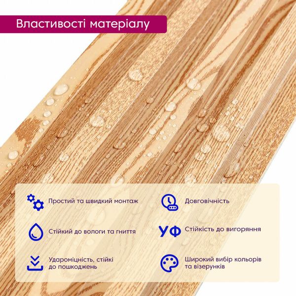 Декоративная стеновая рейка сосна 3000*160*23мм (D) PanelHome-00001526 991943640 фото