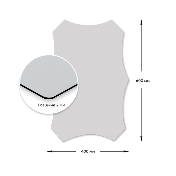 Зеркало акриловое самоклеющееся 400*600мм*2мм PanelHome-00001521 991943613 фото