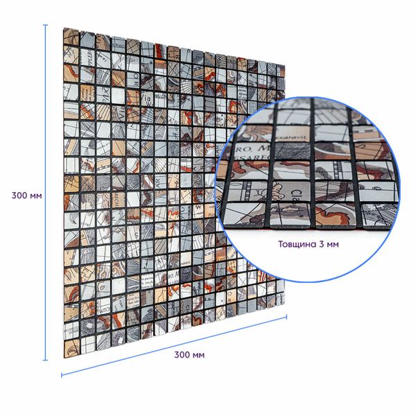 Самоклеющаяся алюминиевая плитка 300х300х3мм PanelHome-00001926 (D) 991944038 фото
