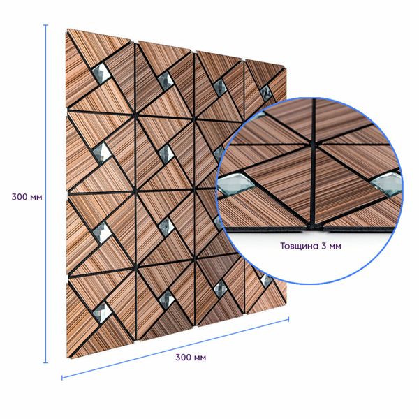 Самоклеющаяся алюминиевая плитка 300х300х3мм PanelHome-00001927 (D) 991944037 фото