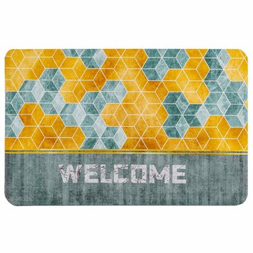 Влагопоглощающий коврик кубы "Welcome" 38*58CM*3MM (D) PanelHome-00001561 991943623 фото